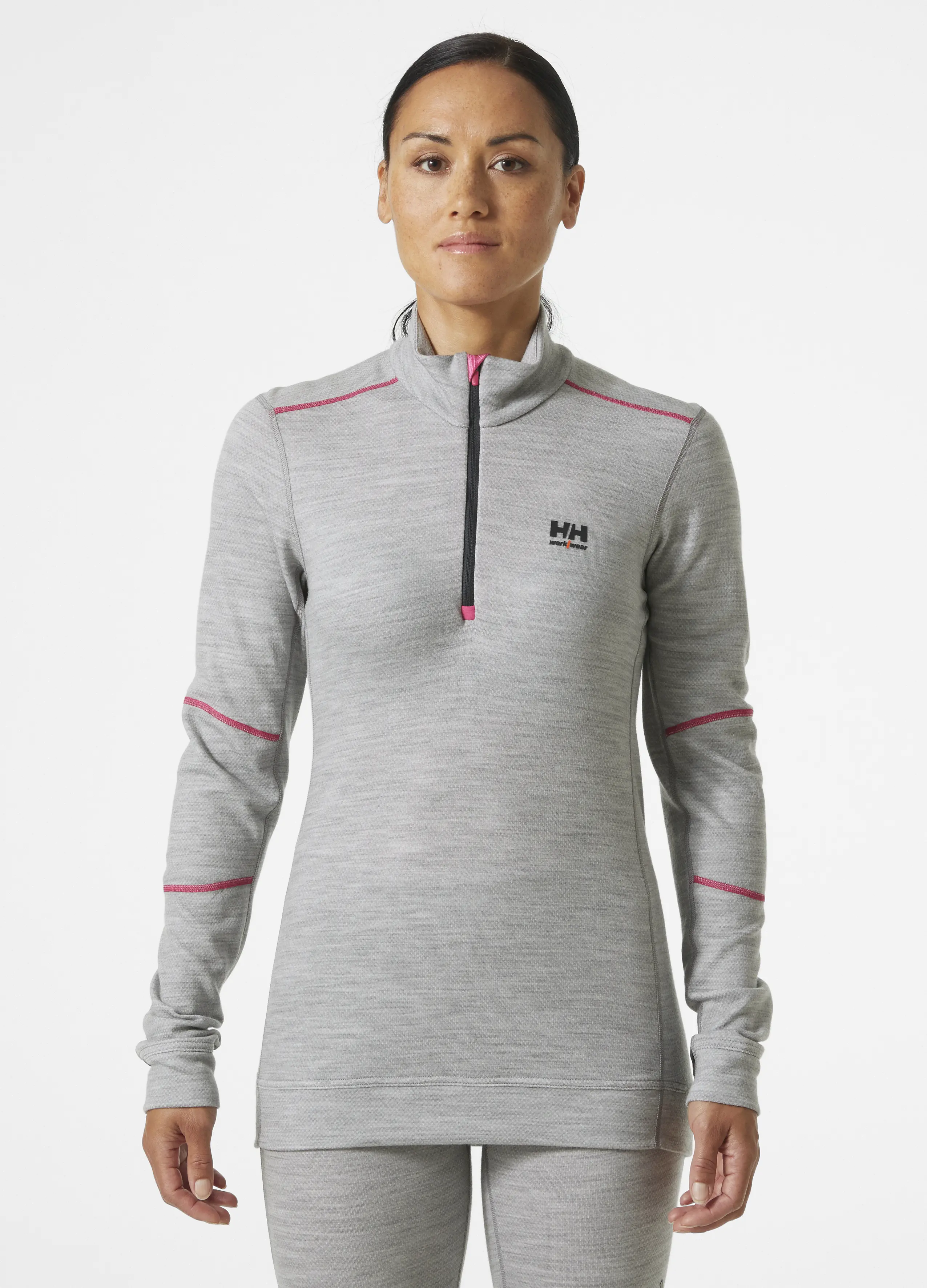 W HH LIFA MERINO HALF ZIP